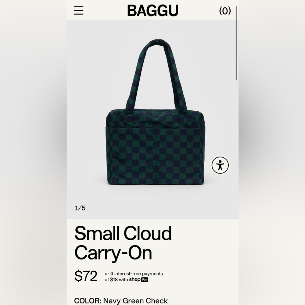 🚫SOLD🚫Baggu Small Cloud Carry On